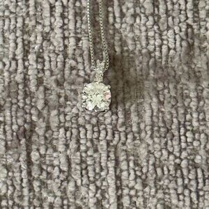 Nadri Silver Crystal Pendant Necklace